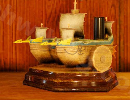 サンブレイクの家具勲章「強固な錠前」：鋳像：王国船の模型