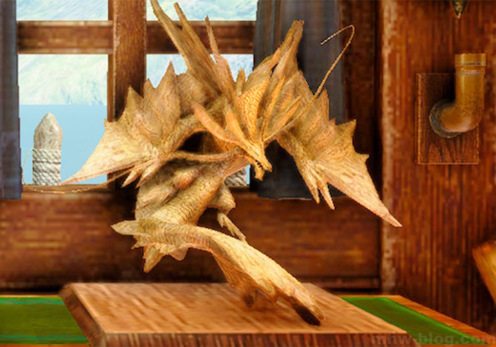 サンブレイクVer15.00追加福引景品家具：「嵐龍の木彫り」見た目