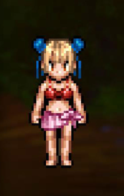 ドラクエ3「DQ3HD2D」リメイク：あぶない水着：武闘家の水着装備見た目1