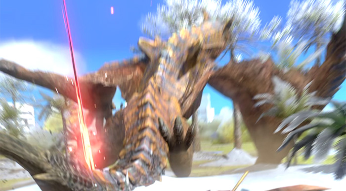 モンハンNOWティガレックス轟竜の逆鱗：頭と前脚(左右)部位破壊で転倒狙い