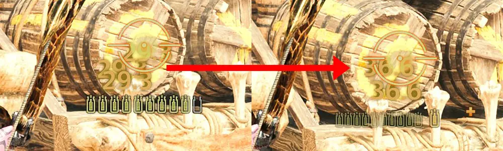 「刃鱗 接撃ビン」のダメージ量 - モンハンワイルズ